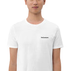 Weißes FinCouture Logo T‑Shirt als minimalistisches Finance Basic für Banking und Consulting.