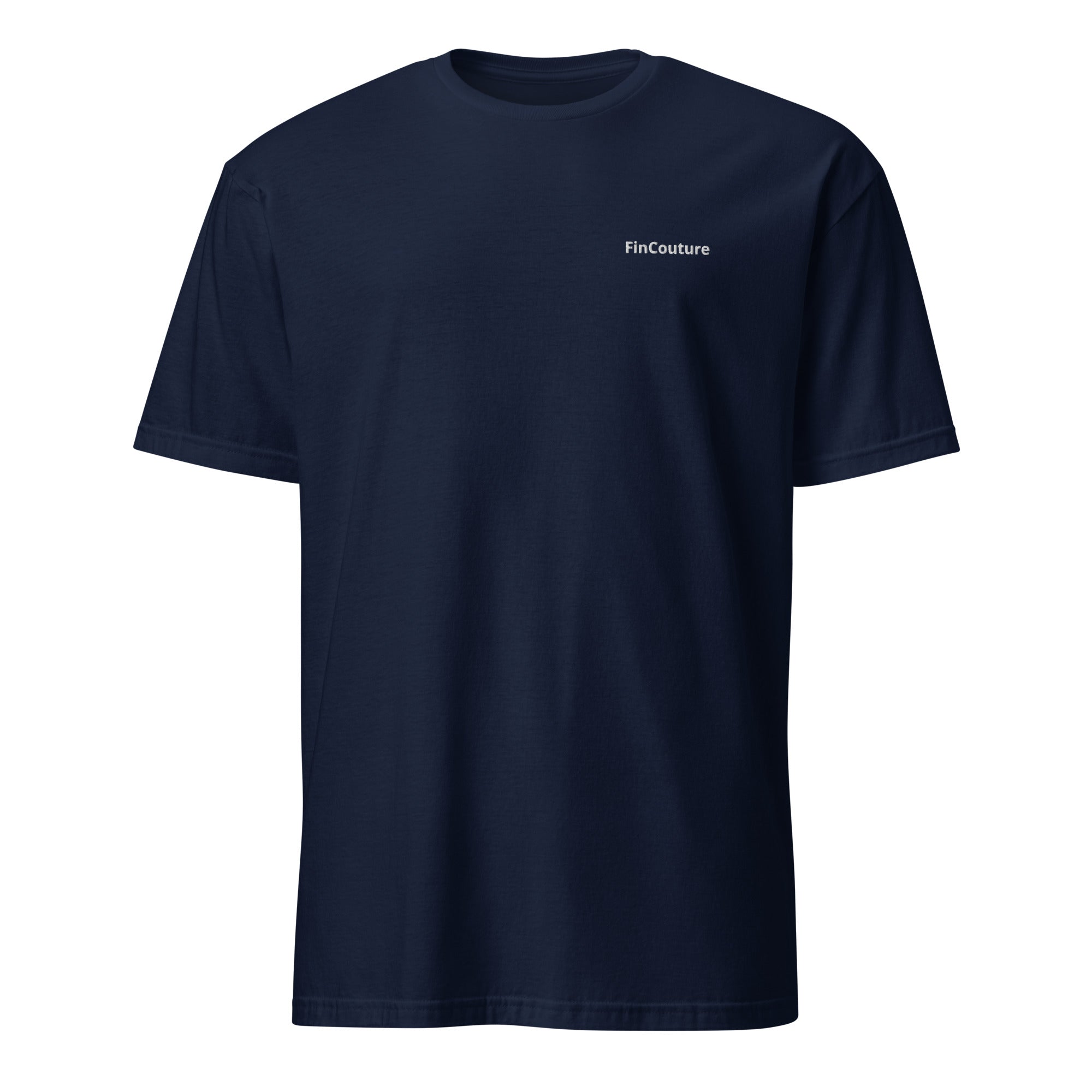 Navy FinCouture Logo T‑Shirt als minimalistisches Finance Basic für Banking und Consulting

