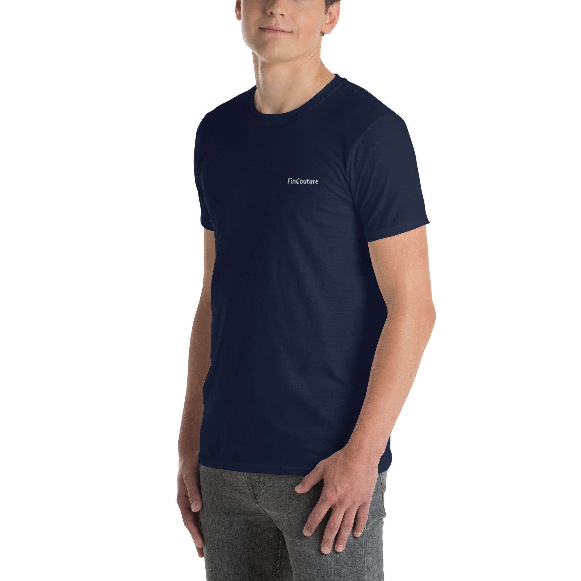 Navy FinCouture Logo T‑Shirt als minimalistisches Finance Basic für Banking und Consulting