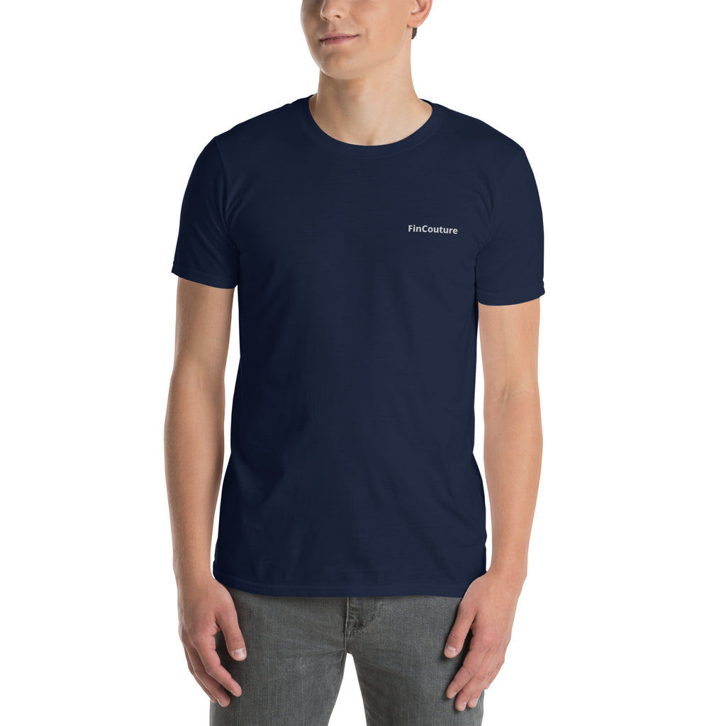 Navy FinCouture Logo T‑Shirt als minimalistisches Finance Basic für Banking und Consulting